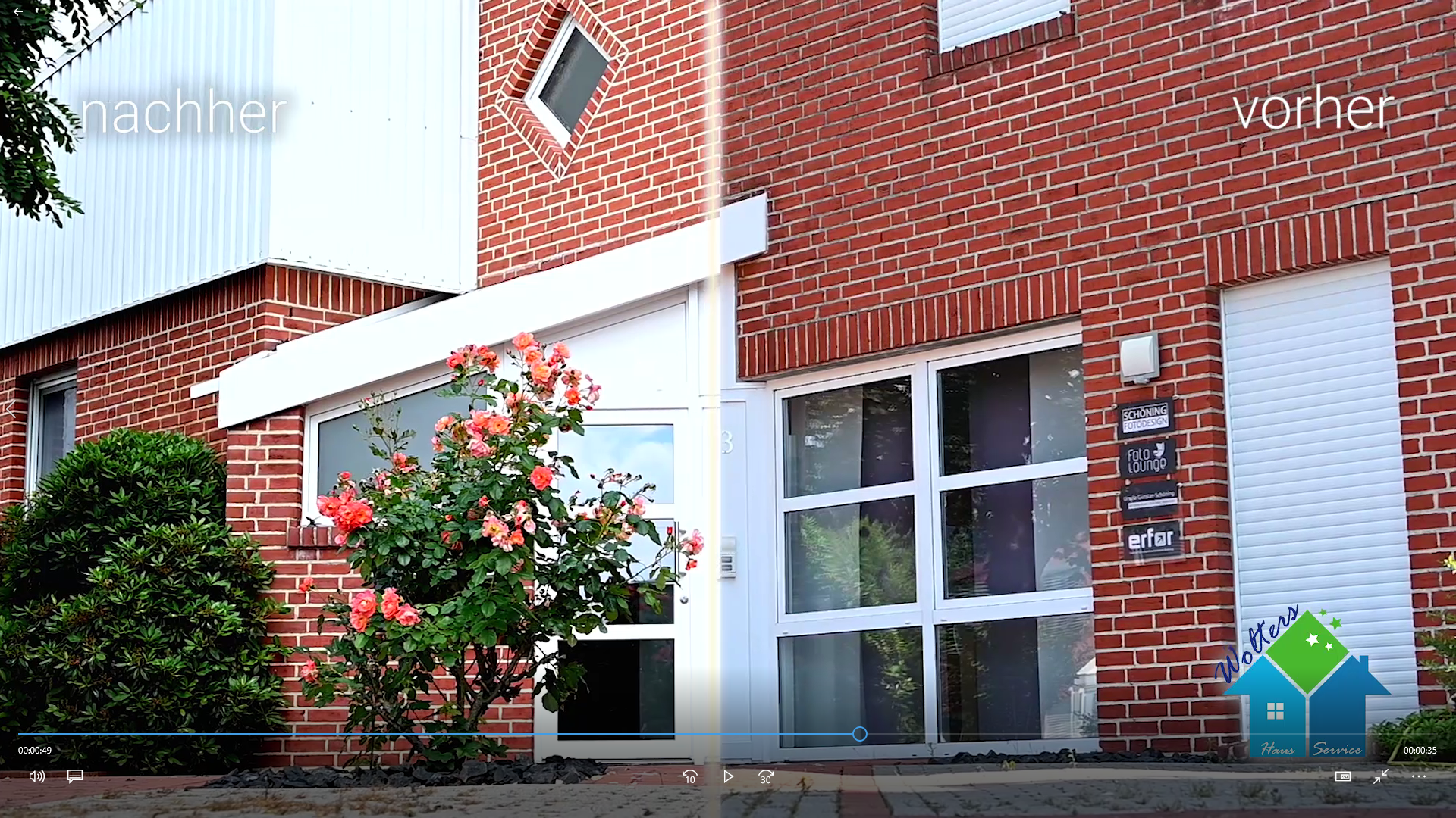 Fassadenreinigung Vorher Nachher Vergleich